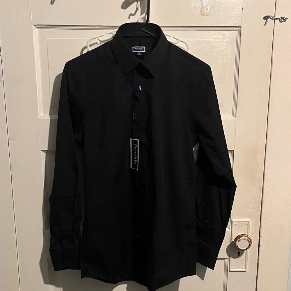 Portabella NY Men's Black Dress Shirt